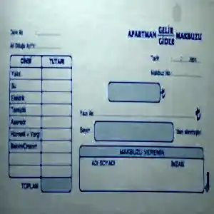 Ankara Ostim Durusoy Kırtasiye Apartman Gelir Gider Makbuzu Dar