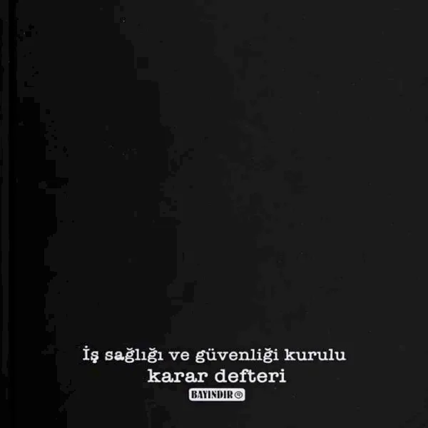Ostim Durusoy Kırtasiye Bayındır İş Sağlığı Ve Güvenliği Kurulu Karar Defteri Ciltli 20x28